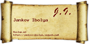 Jankov Ibolya névjegykártya
